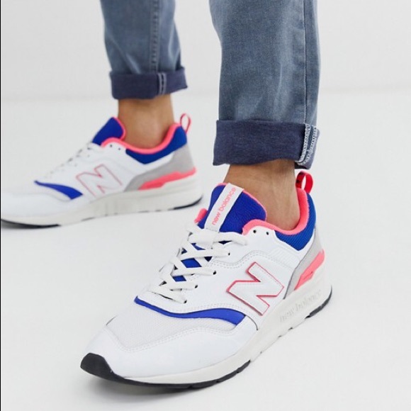 new balance 997 pink white